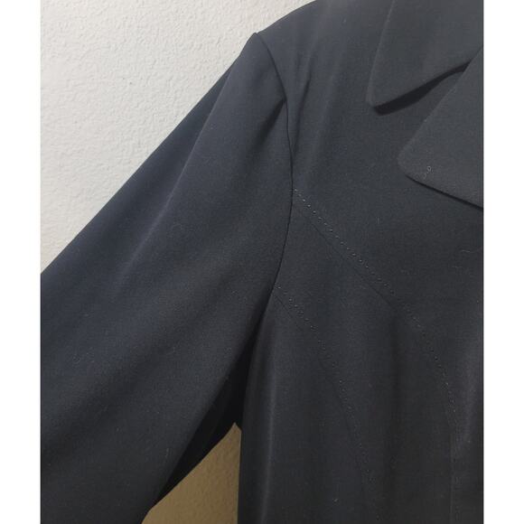 Lane Bryant Black Notched Collar 4 Button Blazer 26 Plus Long Sleeves Pockets - Picture 2 of 5